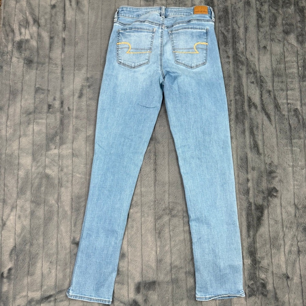 American Eagle Super Stretch Skinny Jeans Womens 6 Regular Light Wash Denim - Picture 2 of 10